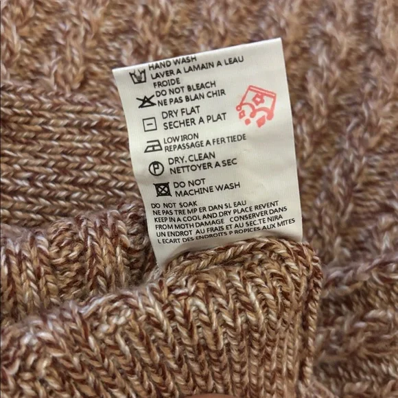 Wool Blend Cable Knit Sweater-S - Picture 13 of 14